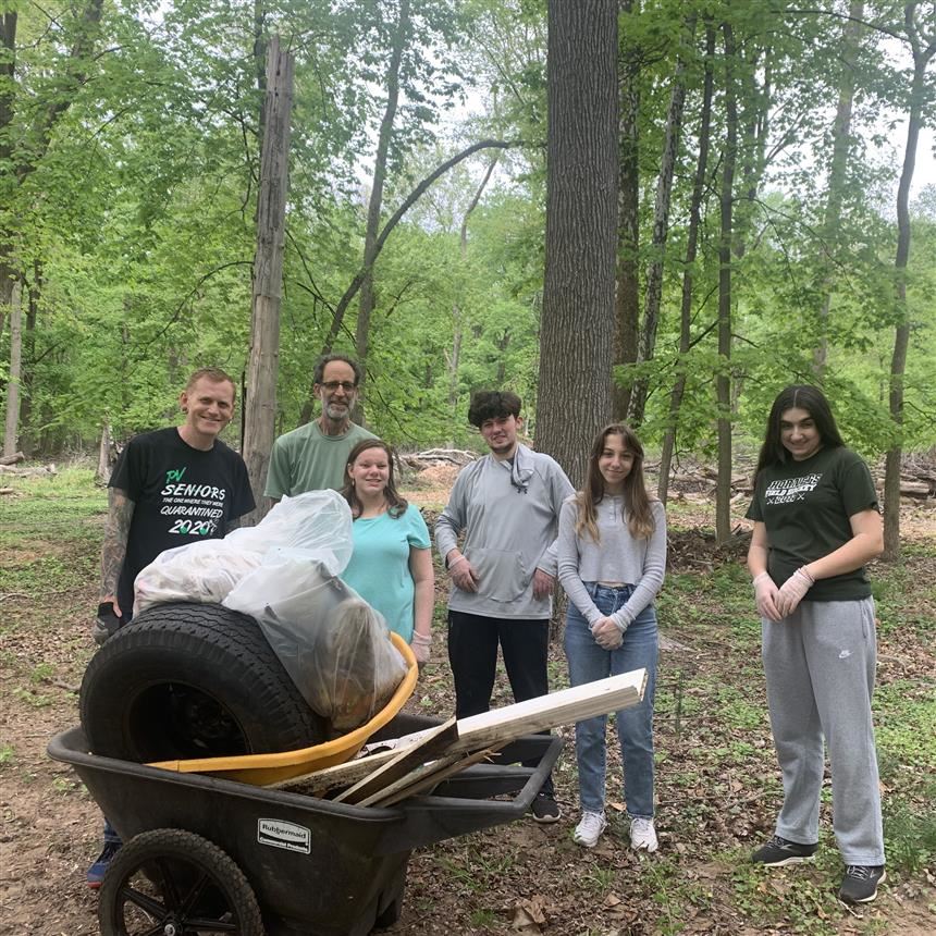  PV Interact and Environmental Clubs Team Up to Make Passaic Valley a Little Bit Cleaner